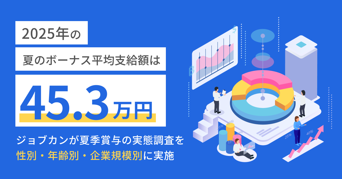 2025年夏季賞与調査】平均支給額は453,306円、男女差は25万円超。賞与